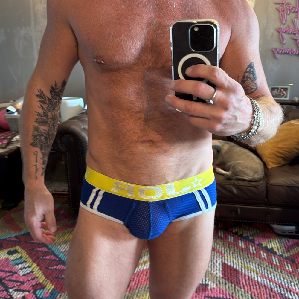 Joe brand men’s jockstrap with brief front size medium